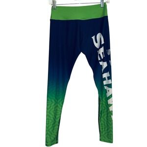 NFL Seattle Seahawks Leggings Women Small Blue Green Ombre Excellent